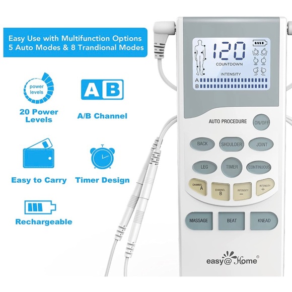 Easy@Home Professional Grade TENS Unit Pulse Muscle Stimulator Massager - Picture 4 of 12